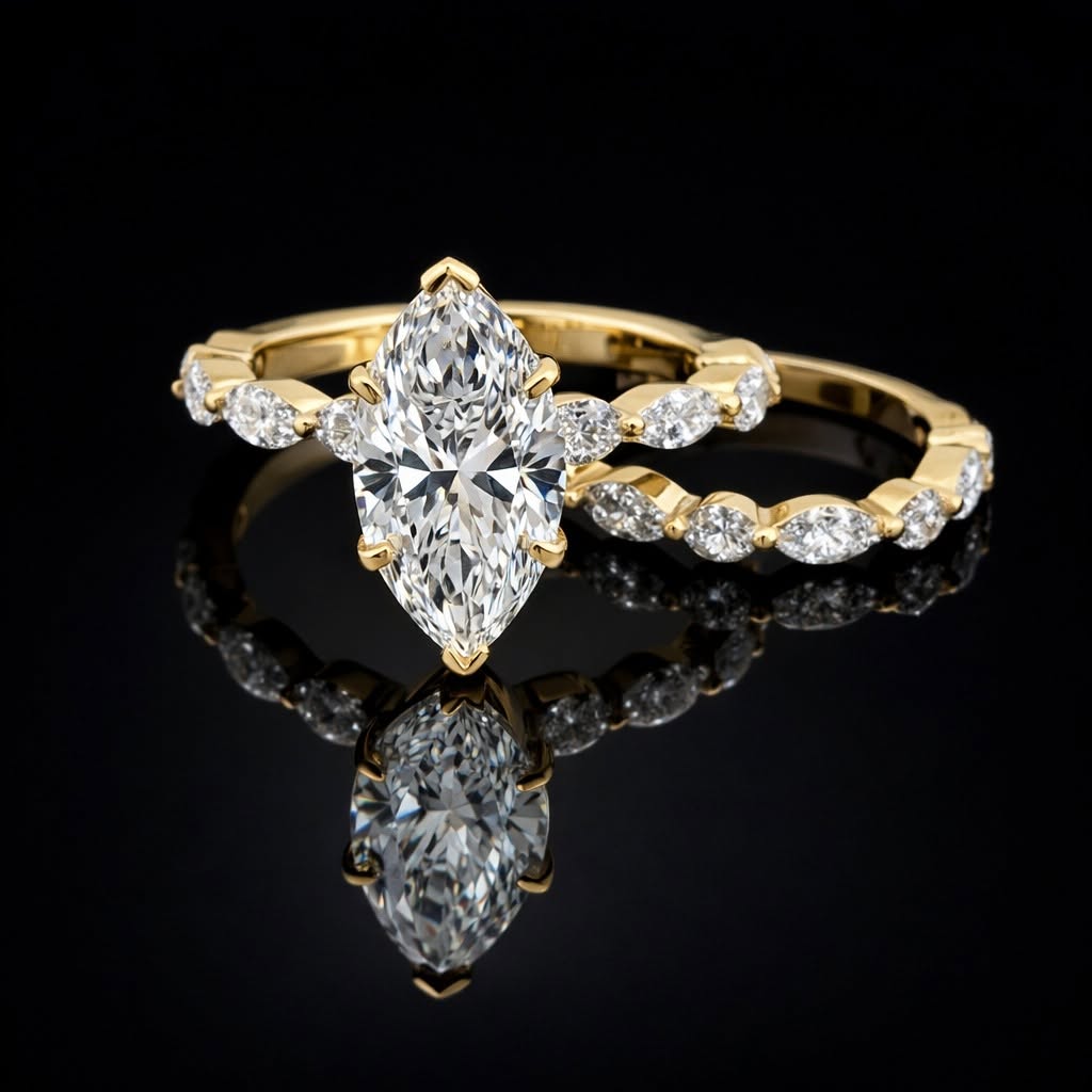 Lab diamond engagement ring, earrings, and pendant collection at Diamond World