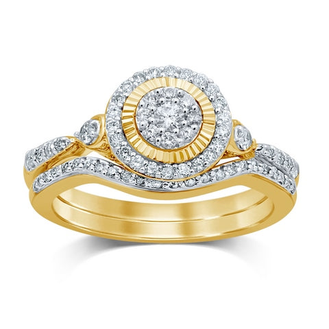 10K 0.50CT D-BRIDAL SET LDS RDS
