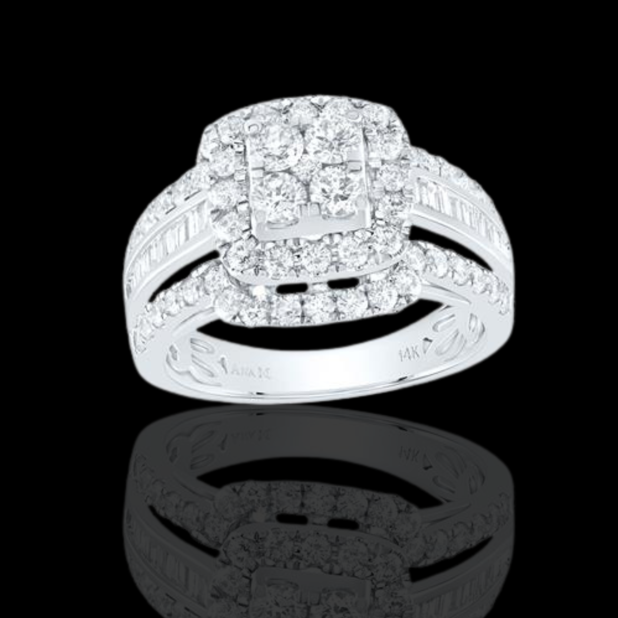 Natural diamond jewelry collection featuring rings, necklaces, earrings, and bracelets at Diamond World
