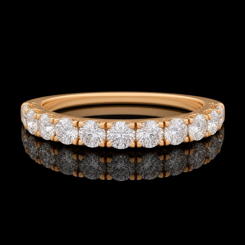 14K gold diamond wedding bands for men and women at Diamond World