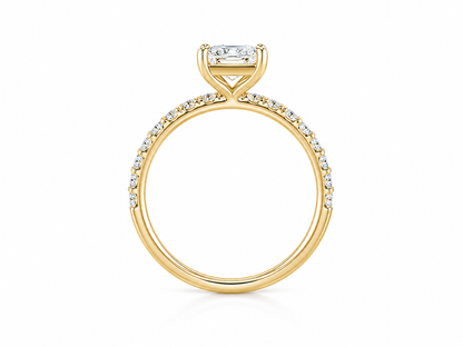 10K Yellow Gold 1-1/3 CTW Lab-Grown Radiant Diamond Engagement Ring – 1 CT Center