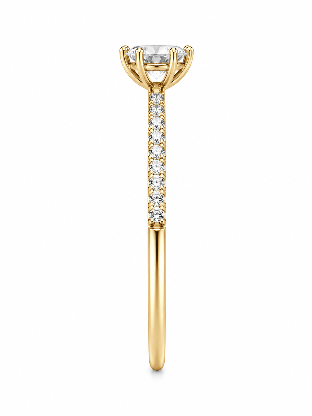 10K Yellow Gold 1-1/3 CTW Lab-Grown Marquise Diamond Engagement Ring – 1 CT Center