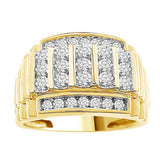 MEN'S RING 1.00CT ROUND DIAMOND 10K YELLOW GOLD