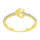 10K YELLOW GOLD LADIES RING 0.10CT ROUND DIAMOND