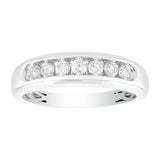 Mens Brilliant Round 1/2CT Diamond Ring Wedding Band 10K White Gold