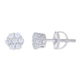 925 Sterling Silver Flower 0.31ct Moissanite Fashion Stud Earrings