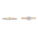 10K Yellow Gold 1/2CT Diamond Bridal Set Ring