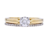 10K Yellow Gold 1/2CT Diamond Bridal Set Ring