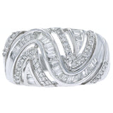 14K White Gold 1/2CT Diamond Cocktail Band