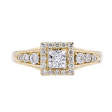 10K Yellow Gold 1/4 CT Engagement Ring