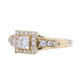 10K Yellow Gold 1/4 CT Engagement Ring