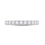 14kt White Gold Womens Round Diamond Single Row Band Ring 1-1/2 Cttw