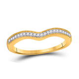 14kt Yellow Gold Womens Round Diamond Enhancer Wedding Band 1/12 Cttw