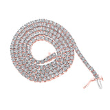 Collar de cadena de eslabones de 20 pulgadas con diamantes redondos para hombre en oro rosa de 10 quilates, 3 quilates 