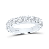 14kt White Gold Womens Round Diamond Wedding Single Row Band 2 Cttw