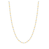 10kt Yellow Gold Mens Round Diamond 18-inch Ball Link Chain Necklace 4 Cttw