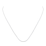 10kt White Gold 18-inch Rope Chain with Spring-ring Closure