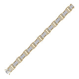 Pulsera con eslabones de diamantes redondos para hombre en oro amarillo de 10 quilates, 2 quilates 