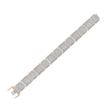 Pulsera con eslabones de diamantes redondos para hombre en oro amarillo de 10 quilates, 4-1/2 quilates 